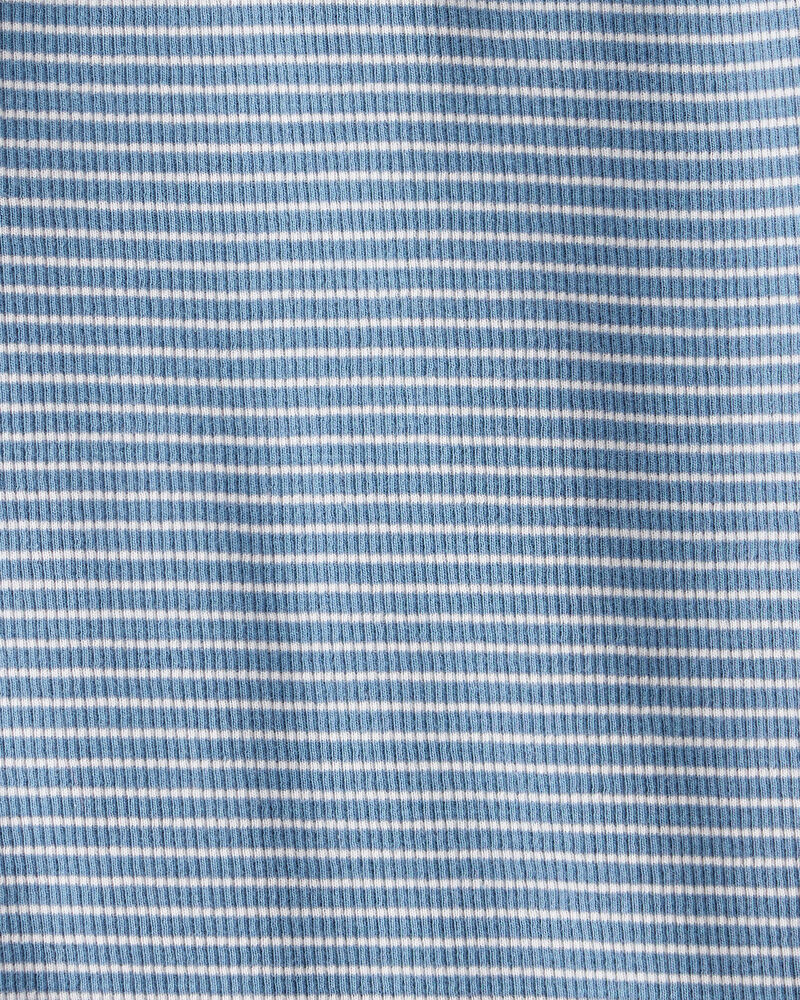 Baby Boy 2-Piece Organic Cotton Overall Set - Blue, image 6 of 7 slides