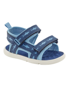 Baby Every Step® First Walker Shark Sandals - Blue, image 1 of 7 slides