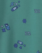 Boys Fleece Pullover Sweatshirt - Teal, image 2 of 3 slides