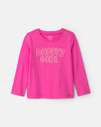 Toddler Girl 'Daddy's Girl' Long-Sleeve Graphic Tee - Pink, 