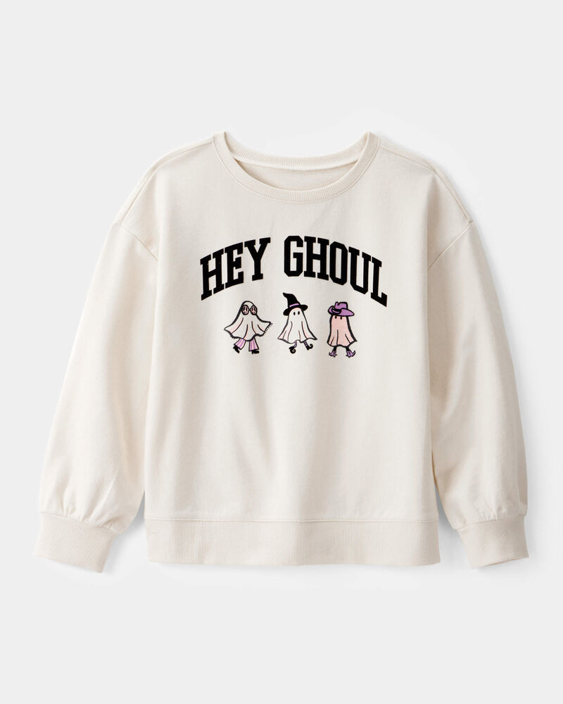 Kid Halloween Hey Ghoul Pullover Sweatshirt, image 1 of 3 slides