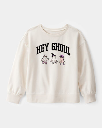 Kid Halloween Hey Ghoul Pullover Sweatshirt, 