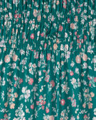 Filles - Combinaison &agrave; smocks, motif floral - Vert, image 2 sur 2 diapositives