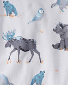 Toddler Organic Cotton Pyjamas in Midnight Forest Print, image 3 of 4 slides