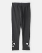 Girls Pull-On Stretch Cozy Leggings - Black, image 1 of 6 slides