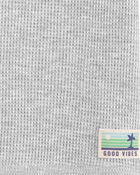 Baby Short-Sleeve Waffle Knit Tee - Grey, image 2 of 3 slides