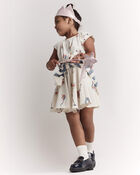 Toddler Girl Avenue Twirl™ Dress in Park Day Print - Cream, image 3 of 8 slides