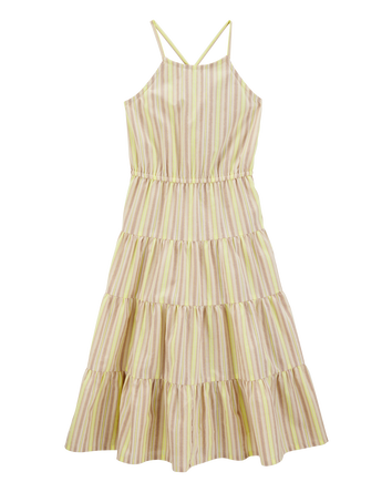 Kid Striped Woven Sleeveless Dress, 
