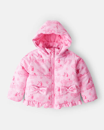 Toddler Girl Bluey&trade; Hooded Heavyweight Winter Jacket - Pink, 