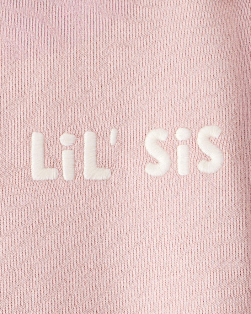 Baby Girl Organic Cotton Lil Sis Bubble, image 3 of 4 slides