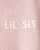 Baby Girl Organic Cotton Lil Sis Bubble, image 3 of 4 slides