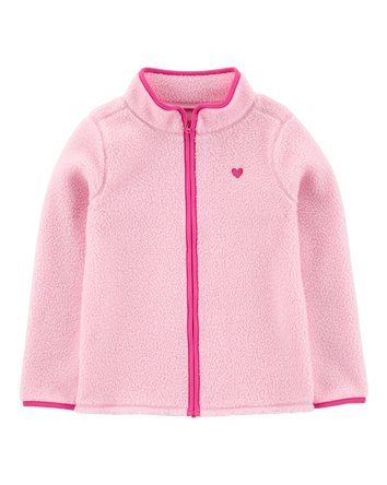 Kid Embroidered Teddy-Fleece Jacket, 