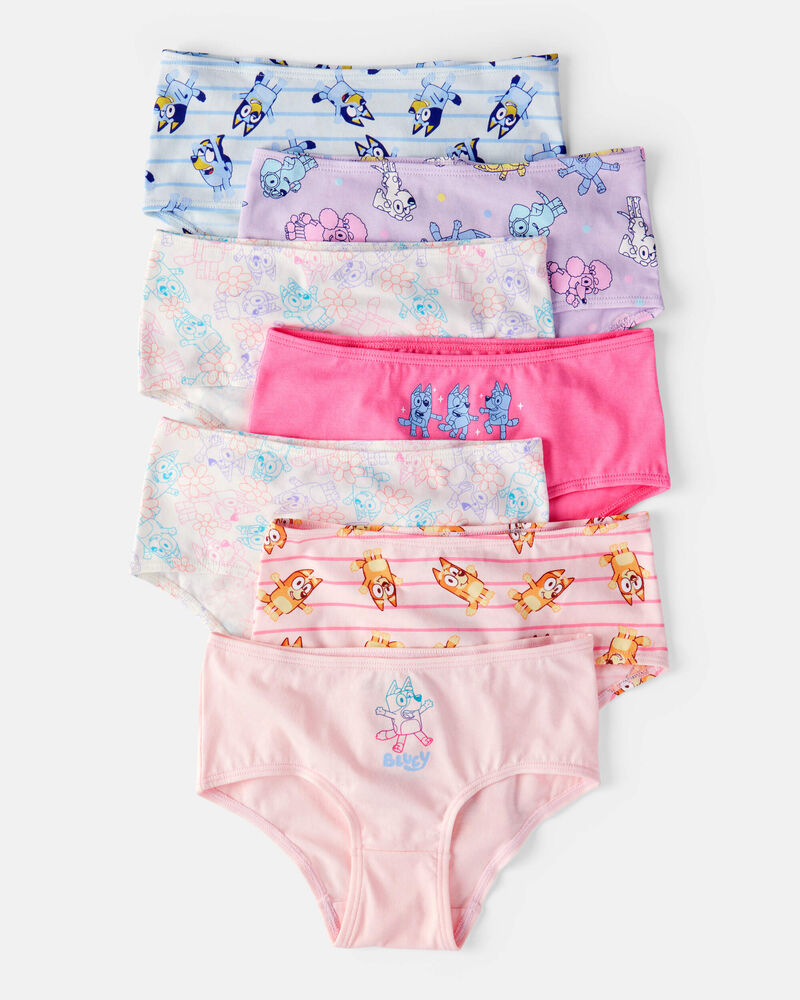 Girls 7-Pack Bluey&trade; Brief Underwear, image 1 of 3 slides