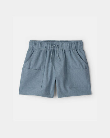 Tout-petit gar&ccedil;on - Short tiss&eacute; avec poches - Bleu, 