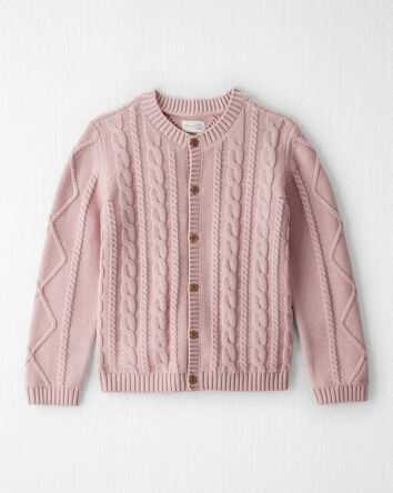 Filles - Cardigan en tricot torsadé en coton biologique, 