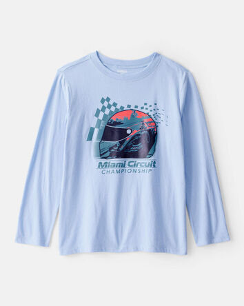 Garçons - T-shirt à manches longues à imprimé Miami Circuit - Bleu, 