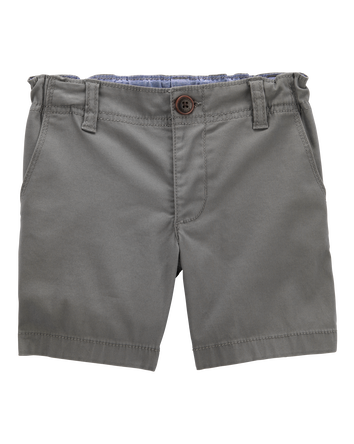 Toddler Gray Flat-Front Shorts, 