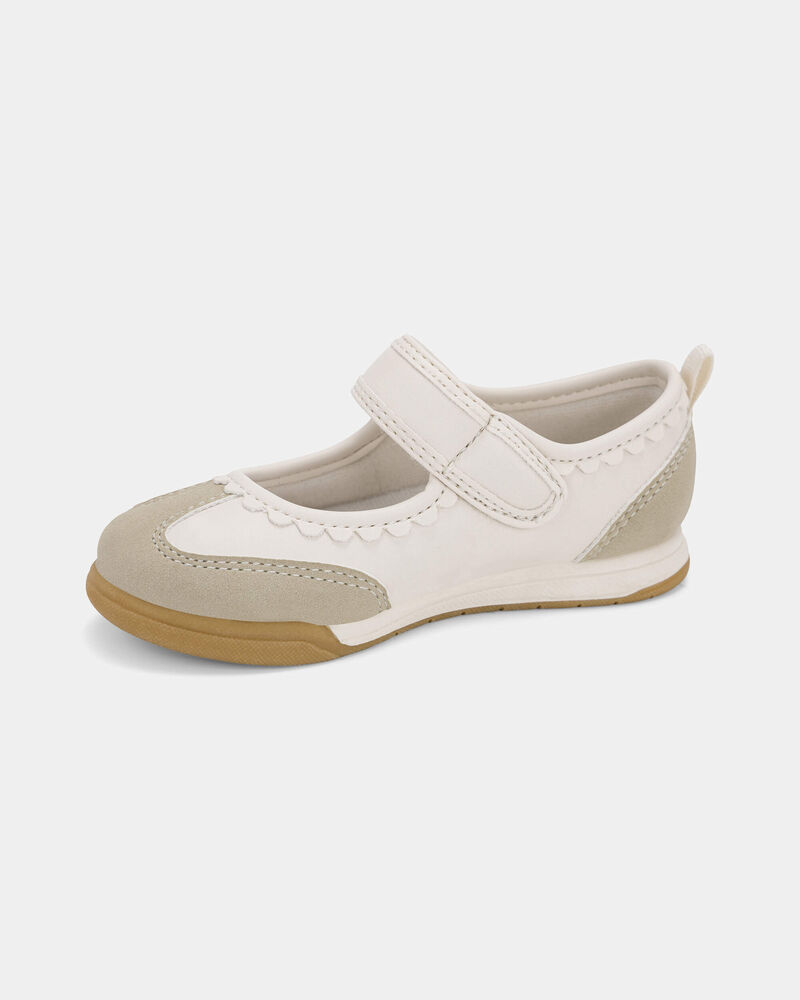 Toddler Girl Scalloped Flats - White, image 6 of 6 slides