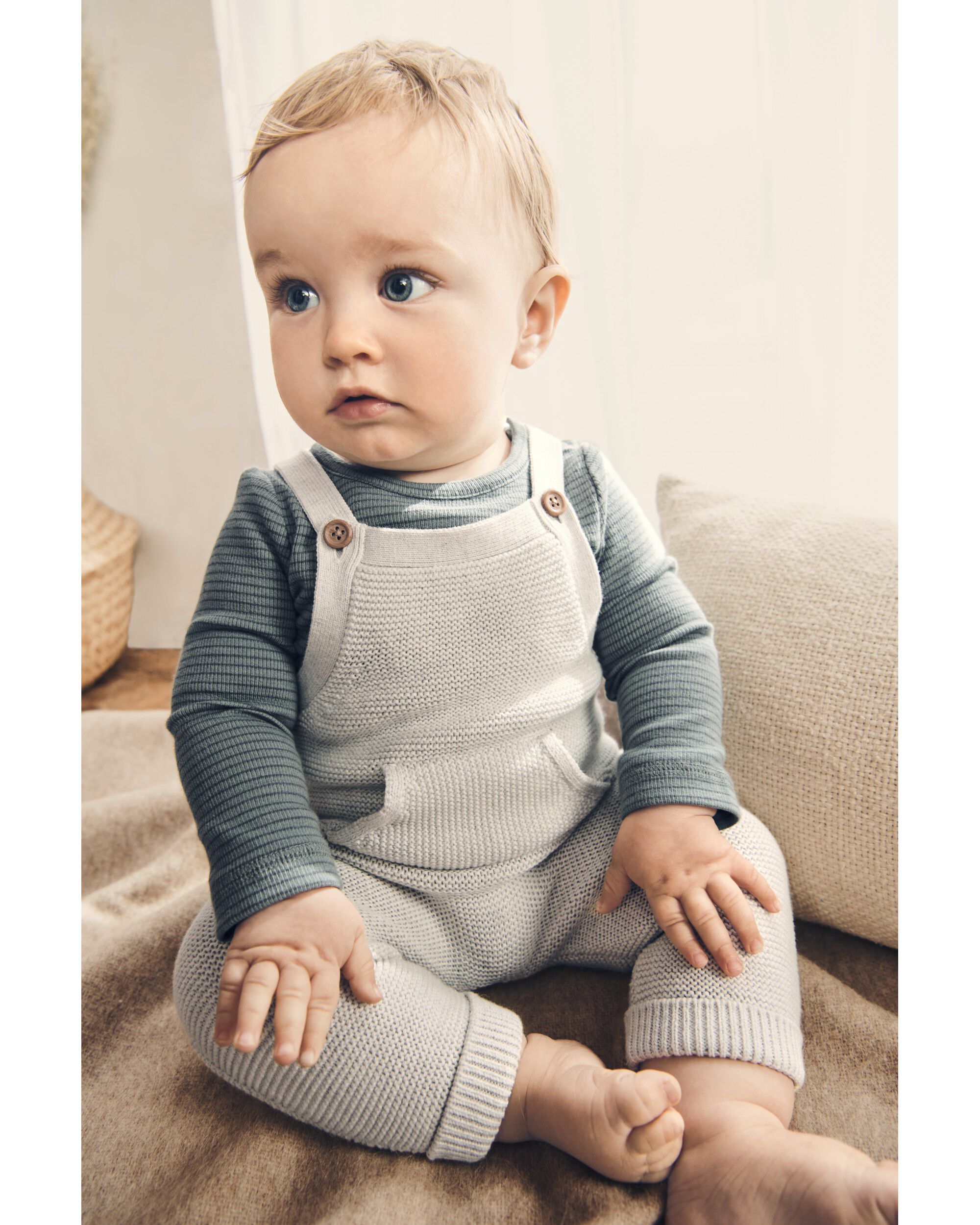Baby knit overalls 2025