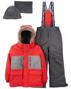 2-Piece Snowsuit With Bonus Hat & Neck Warmer, image 1 of 3 slides