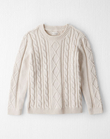 Kids Organic Cotton Cable Knit Sweater, 