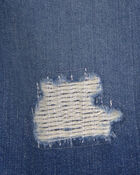 Girls Frayed Denim Skimmer Shorts - Dark Wash, image 3 of 4 slides
