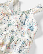 B&eacute;b&eacute; fille - Maillot en mat&eacute;riaux recycl&eacute;s &agrave; imprim&eacute; de paradis tropical, image 3 sur 4 diapositives