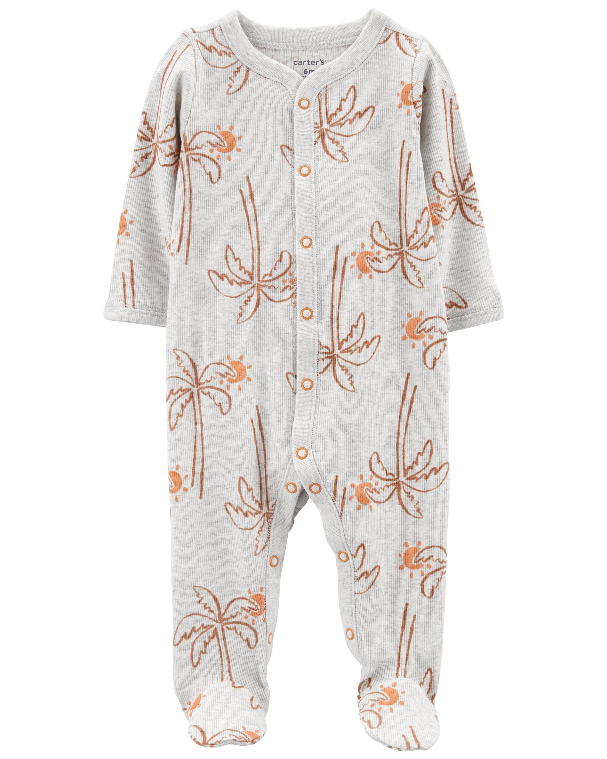 Baby Boys Baby Palm Trees Snap Up Thermal Sleeper Pyjamas 9M Carter s