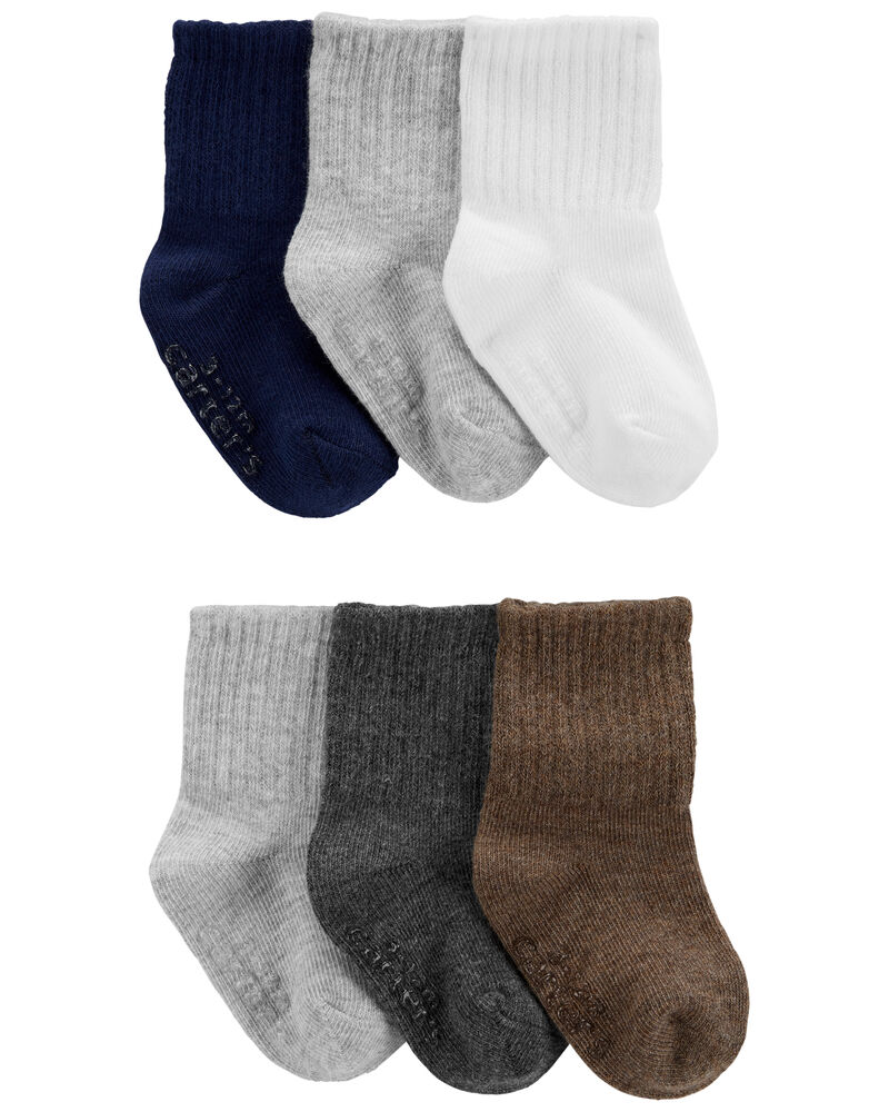 Baby 6-Pack Crew Socks, image 2 of 3 slides