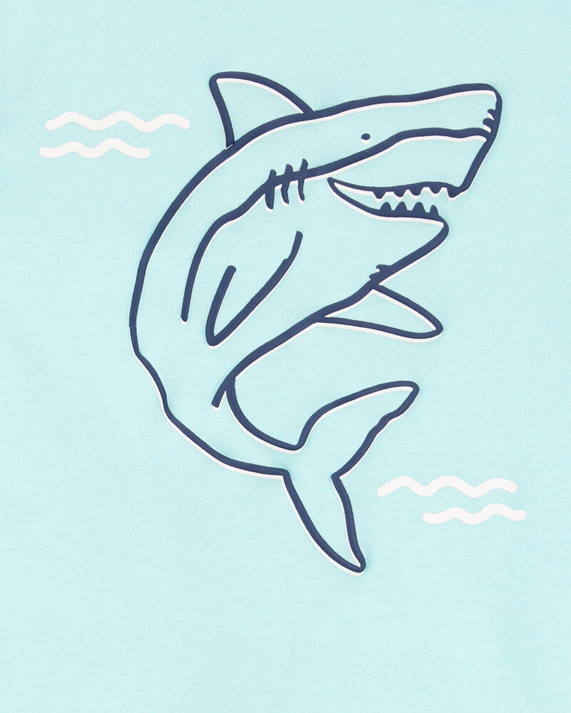 Toddler 2-Piece Shark Outfit Set - Blue, image 2 of 3 slides