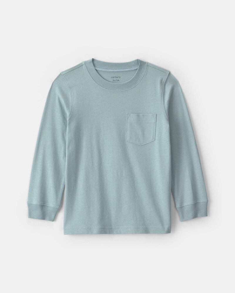 Toddler Boy Long-Sleeve T-Shirt - Blue, image 1 of 3 slides