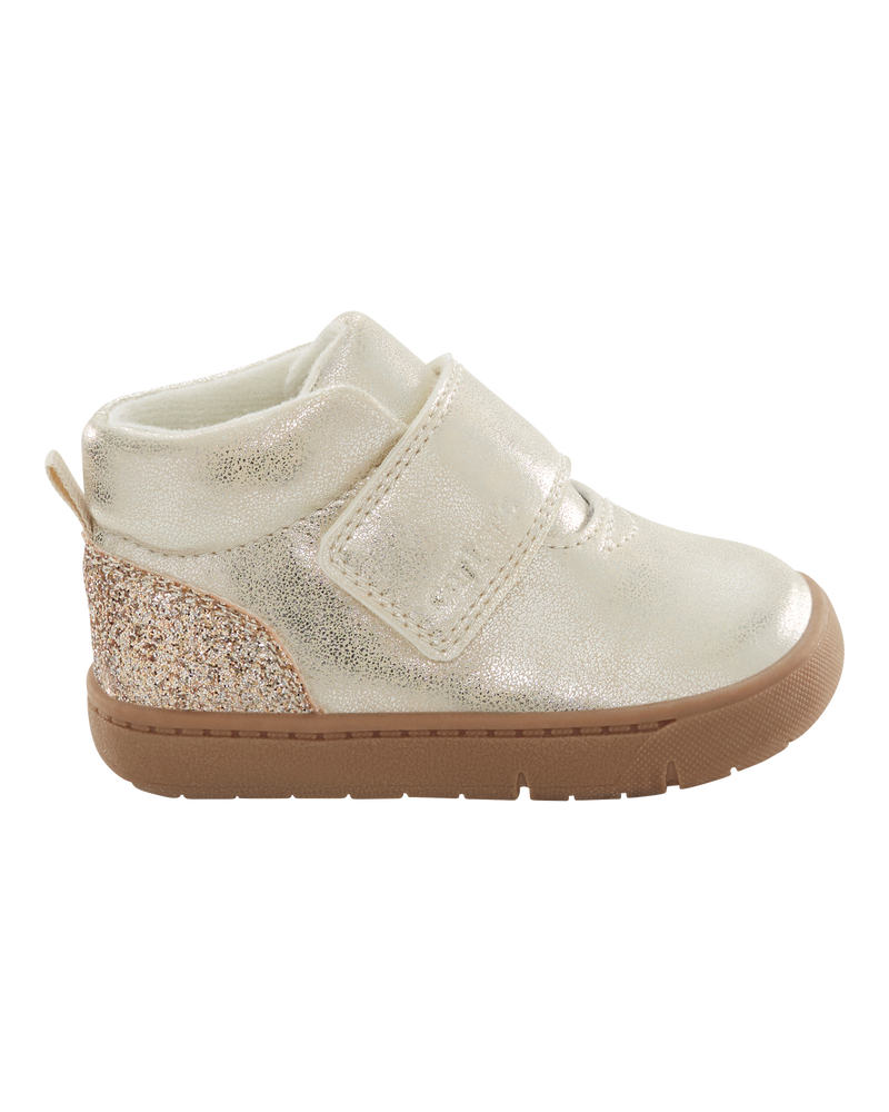  Every Step® First Walker Sparkle High Top Boots - Silver, image 2 of 7 slides