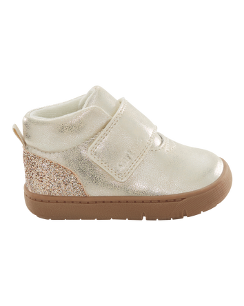  Every Step® First Walker Sparkle High Top Boots - Silver, 