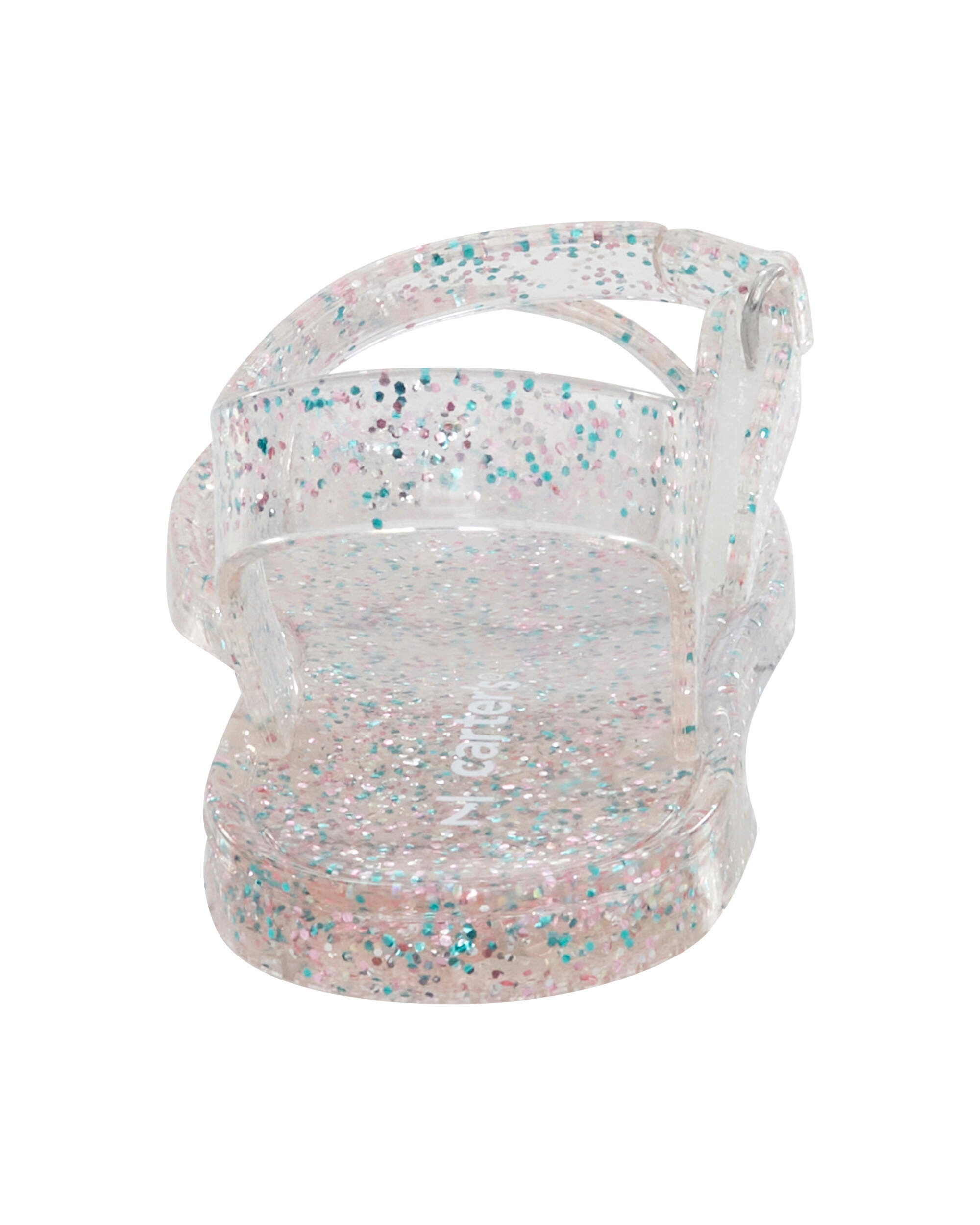 Clear glitter jelly slides sale