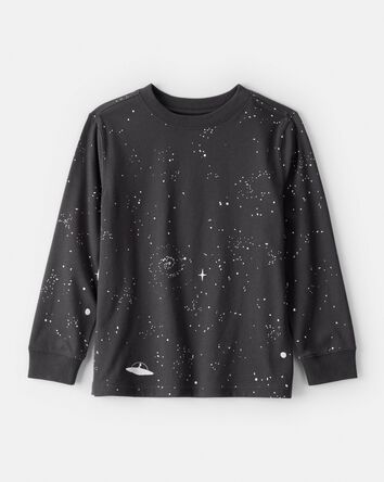 Gar&ccedil;ons - T-shirt graphique &agrave; manches longues Galaxy Print - Noir, 