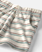 Tout-petit - Ensemble 2 pi&egrave;ces haut et short en tissu &eacute;ponge avec coton biologique &agrave; rayures, image 3 sur 4 diapositives