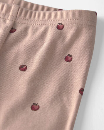 Baby Girl 2-Piece Organic Cotton Pajamas in Pink Apples, 