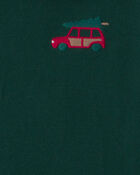 Boys Car Polo Sweater - Olive Green, image 2 of 3 slides