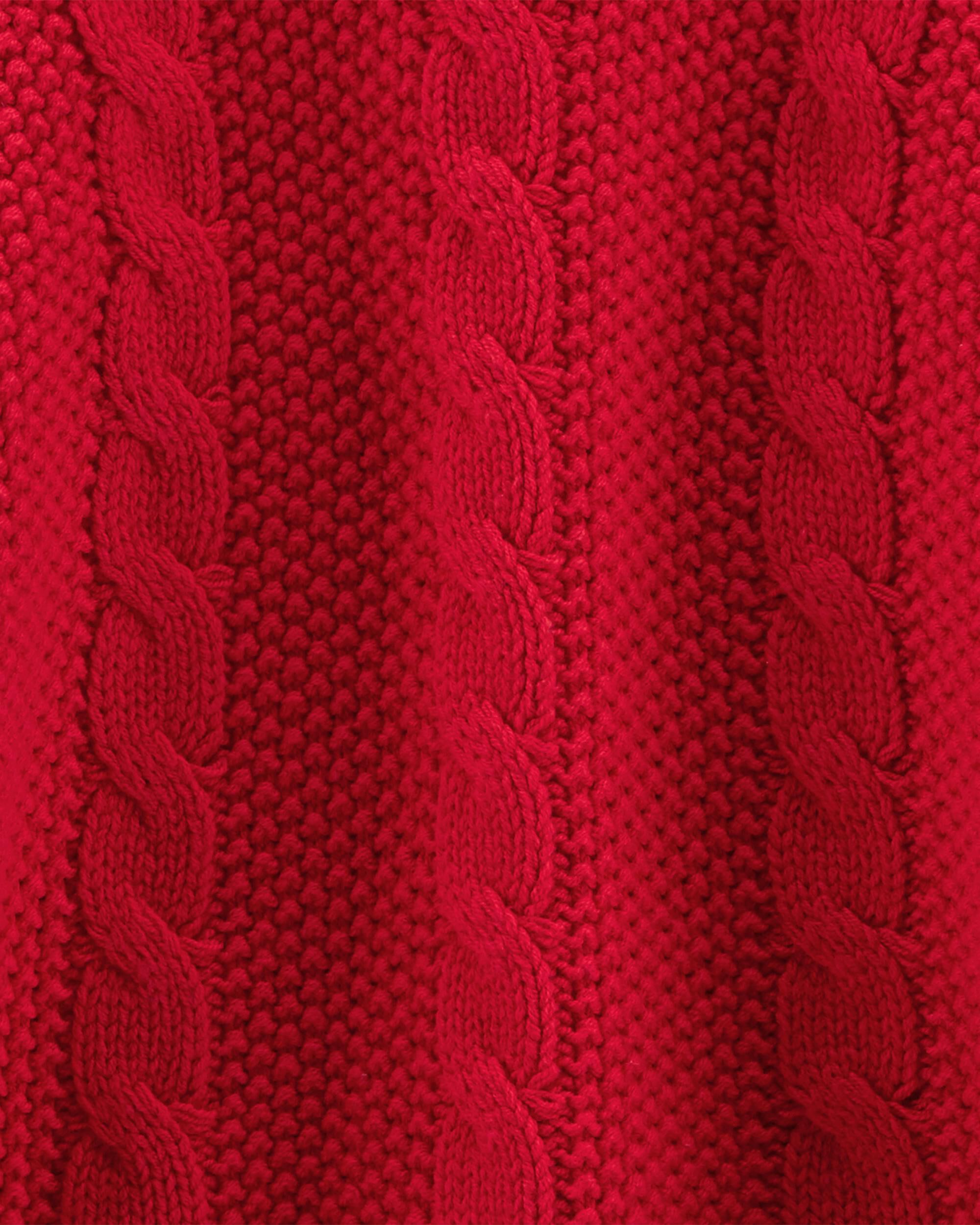 Red Cable Knit Poncho Carter s Oshkosh Canada