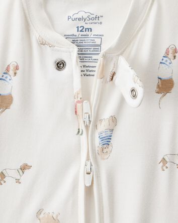 B&eacute;b&eacute; - Pyjama une pi&egrave;ce ample &agrave; motif chien - Cr&egrave;me, 