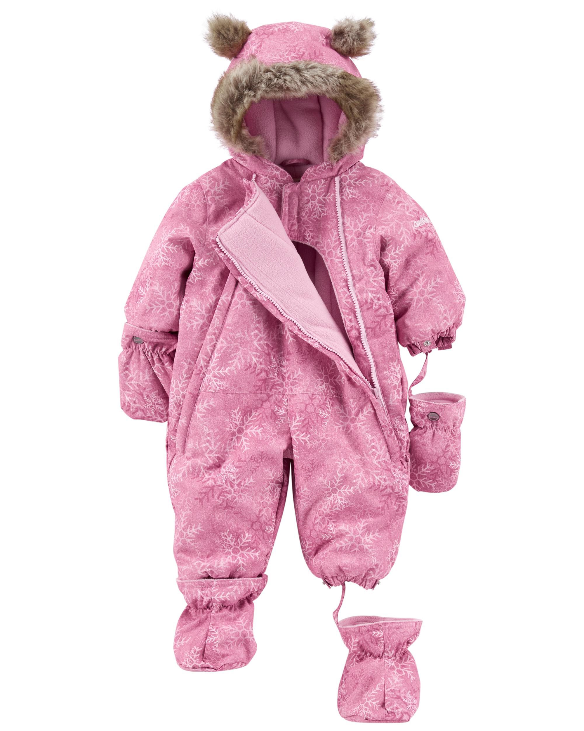 Baby Girl Snowsuits Outerwear Carter s OshKosh www rtersoshkosh
