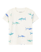 Baby 2-Piece Shark Tee & Shortall Set - Grey, image 4 of 6 slides