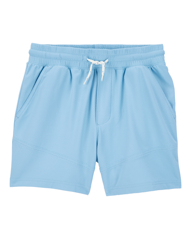 Kid Solid Woven Shorts - Blue, image 1 of 4 slides