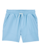 Kid Solid Woven Shorts - Blue, image 1 of 4 slides