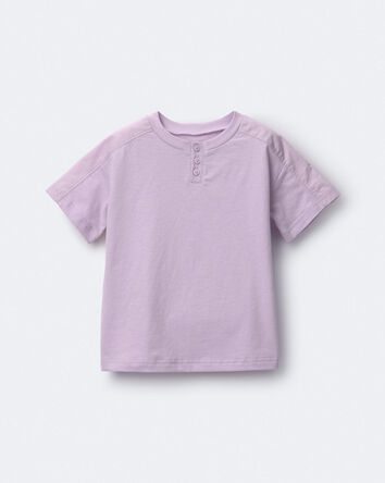 Tout-petit - T-shirt henley - Mauve, 