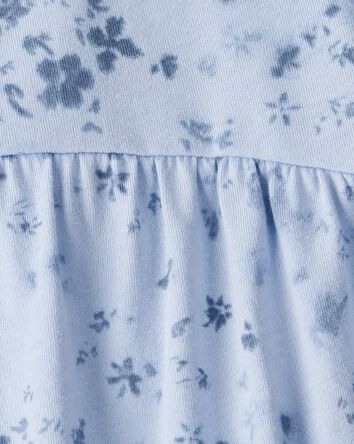 Toddler Girl Floral Top - Blue, 