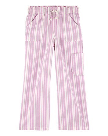 Kid Striped Drawstring Pants - Pink, 