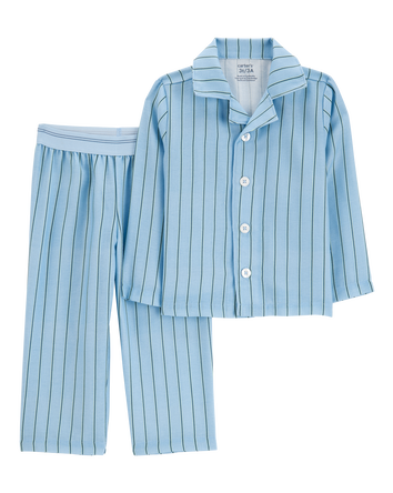 Toddler Striped Loose Fit 2-Piece Pyjamas - Blue, 