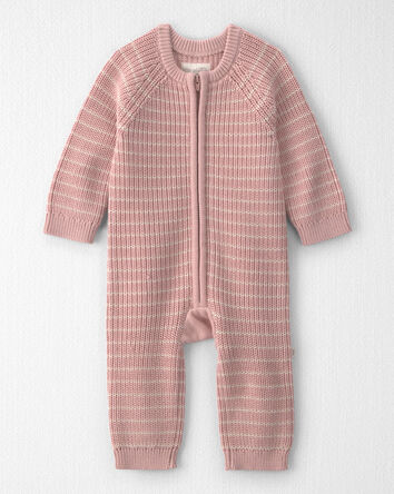 B&eacute;b&eacute; fille - Combinaison en tricot de coton biologique, 