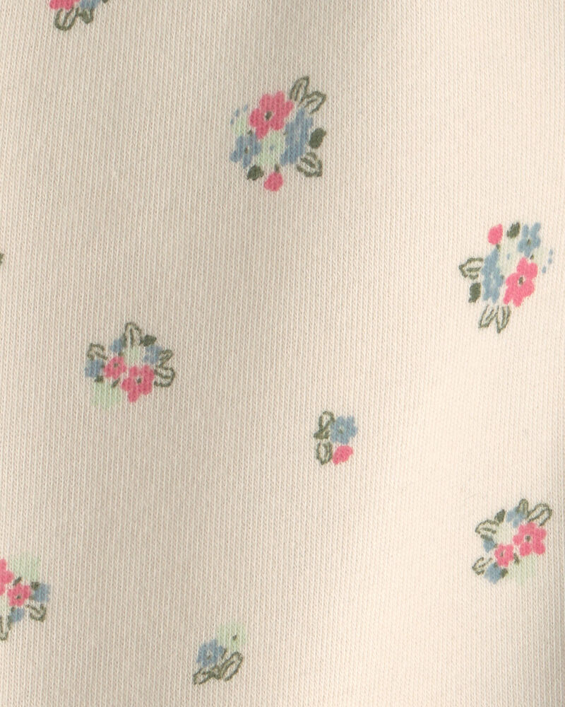 Baby Girl 3-Piece Floral Fleece Layering Set - Cream/Coral, image 4 of 5 slides